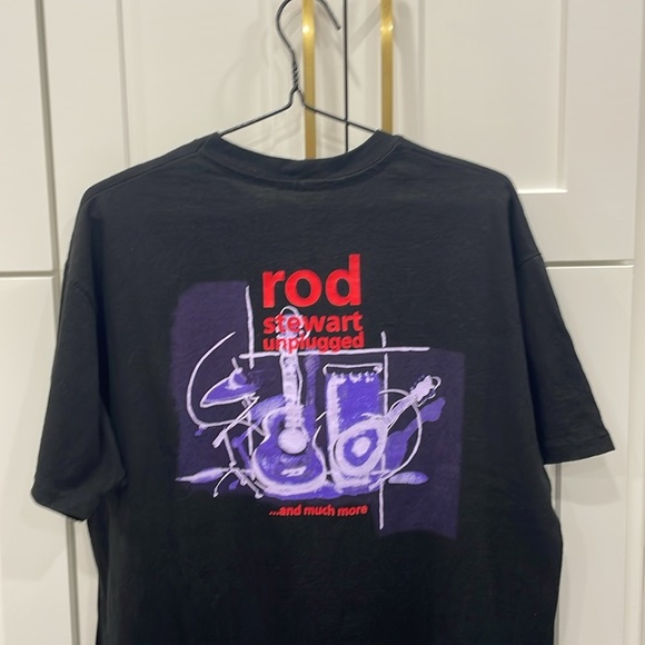 Vintage 1993 Rod Stewart Unplugged Promo Graphic T-shirt - Picture 10 of 16